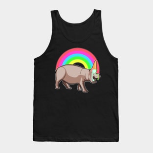 Hippo Unicorn Rhino ice rainbow gift Tank Top